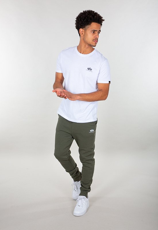 ALPHA INDUSTRIES Dlhé nohavice teplákové Basic Jogger SL - dark olive (116370/142)