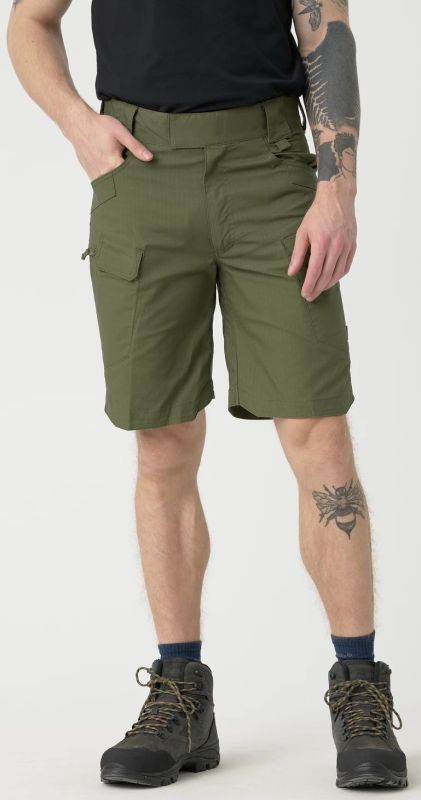 HELIKON Krátke nohavice UTS 8,5" PolyCotton Stretch Ripstop - olive green (SP-UTS-SP-02)