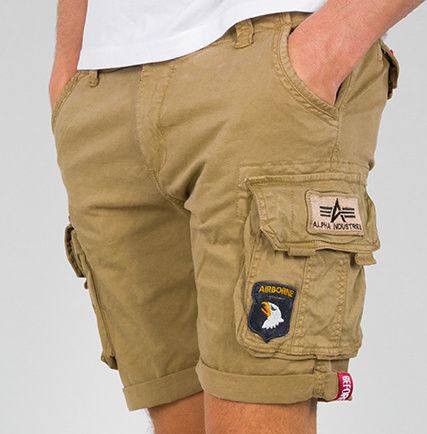 ALPHA INDUSTRIES Krátke nohavice Crew Patch - sand (186209/14)