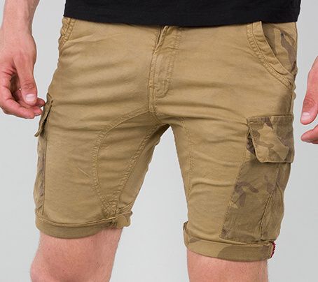 ALPHA INDUSTRIES Krátke nohavice Camo Pocket - sand (196202/14)