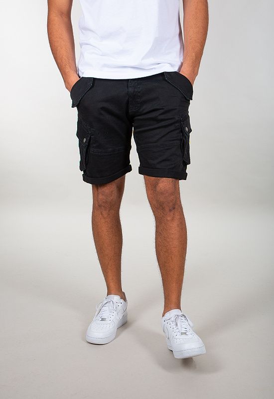 ALPHA INDUSTRIES Krátke nohavice Combat Short - čierne (116210/03)