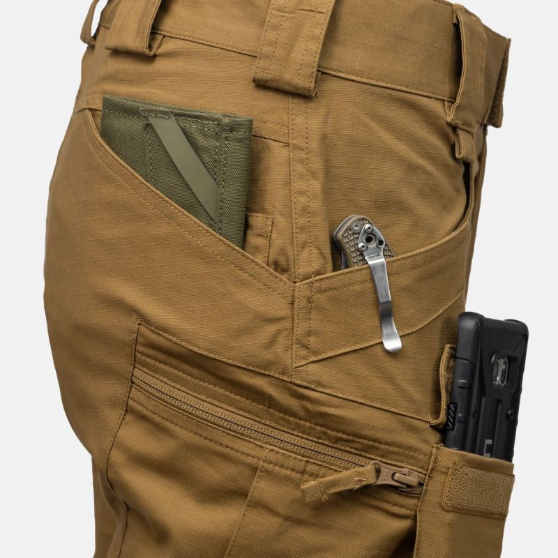 HELIKON Krátke nohavice UTS 11" PolyCotton Stretch Ripstop - khaki (SP-UTK-SP-13)