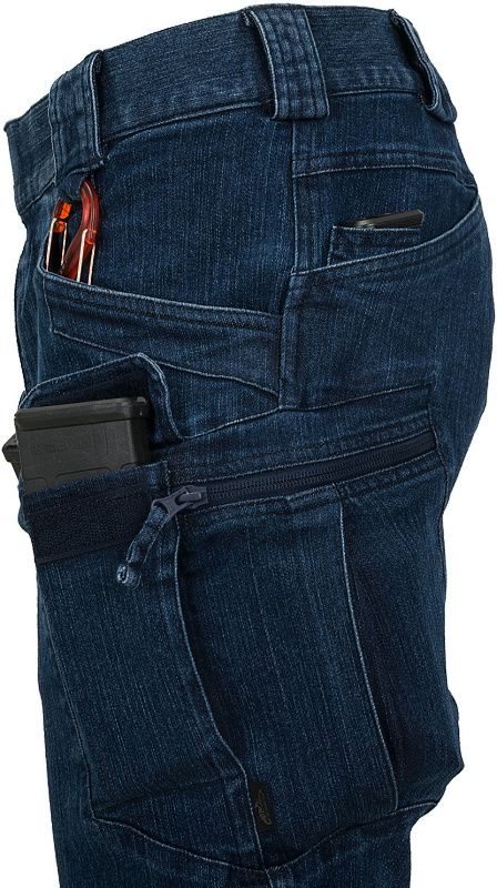 HELIKON Krátke nohavice UTS 8,5" Stretch - denim / marine blue (SP-UTS-DS-97)