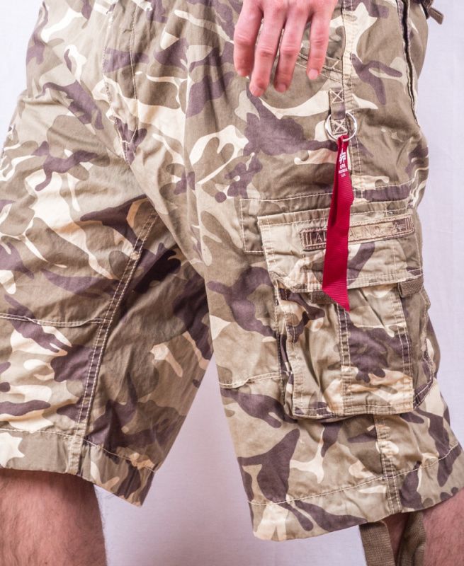 ALPHA INDUSTRIES Krátke nohavice Jet Short - desert camo (191200/79)