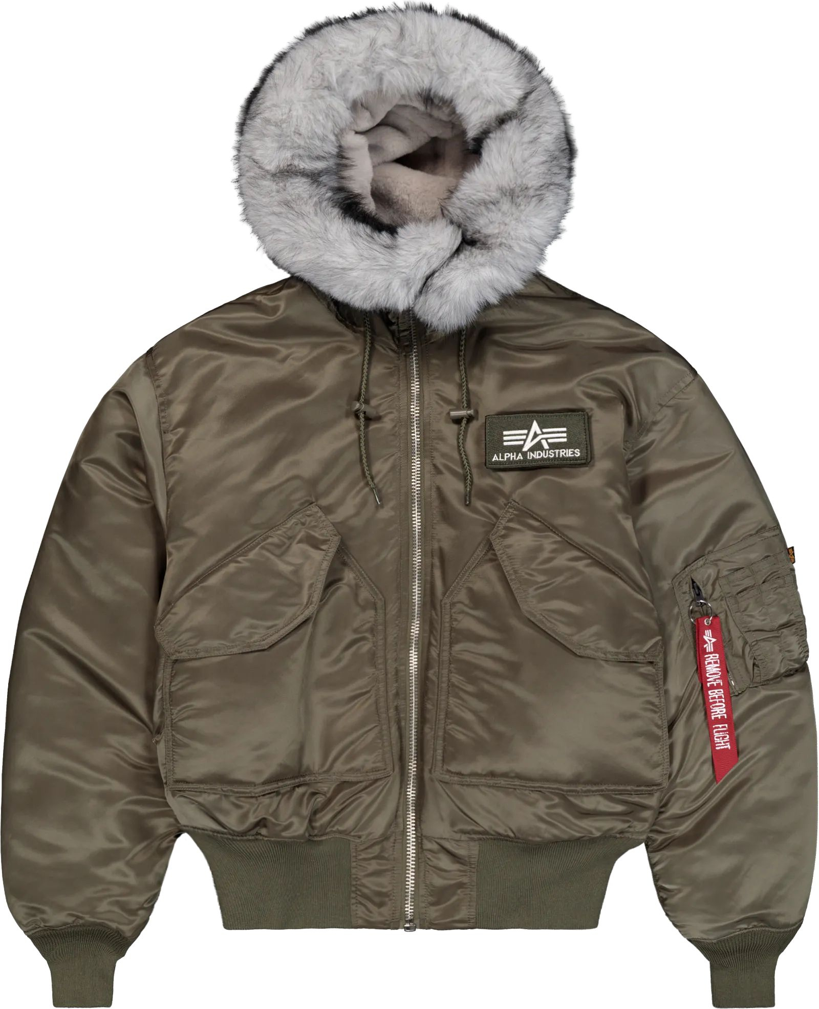 ALPHA INDUSTRIES Bunda 45p Hooded Custom - mud olive (113145/443)
