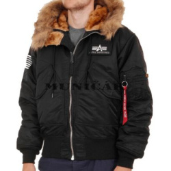 ALPHA INDUSTRIES Bunda 45p Hooded Custom - reflex čierna (113145/285)