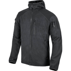 HELIKON Bunda Alpha s kapucňou Grid fleece - black (BL-ALH-FG-01)