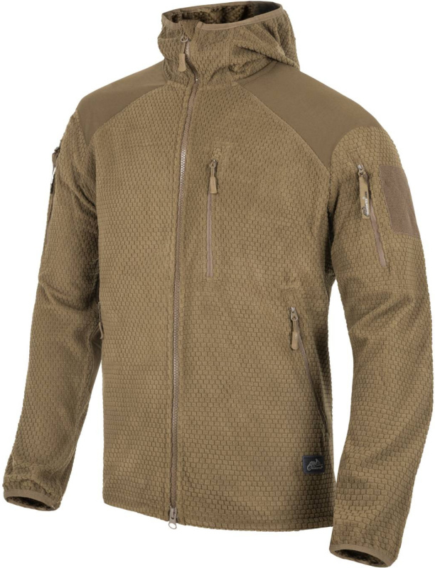 HELIKON Bunda ALPHA s kapucňou fleece - coyote (BL-ALH-FG-11)