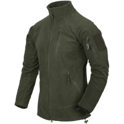 HELIKON Bunda Alpha Tactical Grid fleece - olive green (BL-ALT-FG-02)