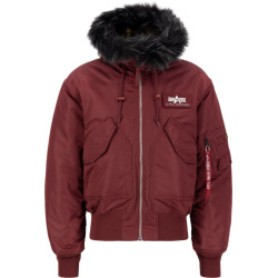 ALPHA INDUSTRIES Bunda 45p Hooded Custom - burgundy (113145/184)