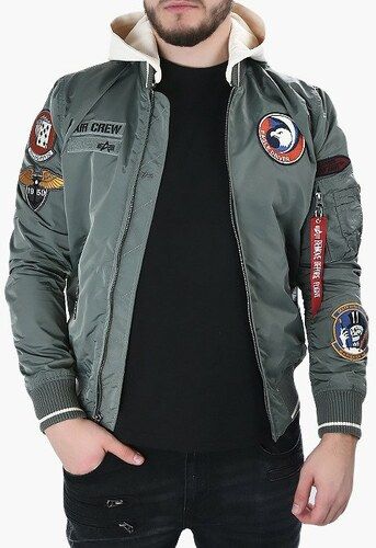 ALPHA INDUSTRIES Bunda MA-1 TT Hood Patch - vintage green (196109/432)