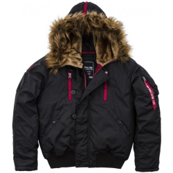 ALPHA INDUSTRIES Bunda PPS N2B - čierna/červená (133147/94)