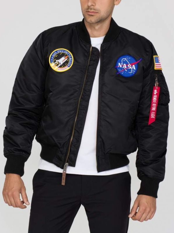 ALPHA INDUSTRIES Bunda MA-1 VF NASA - čierna (166107/03)