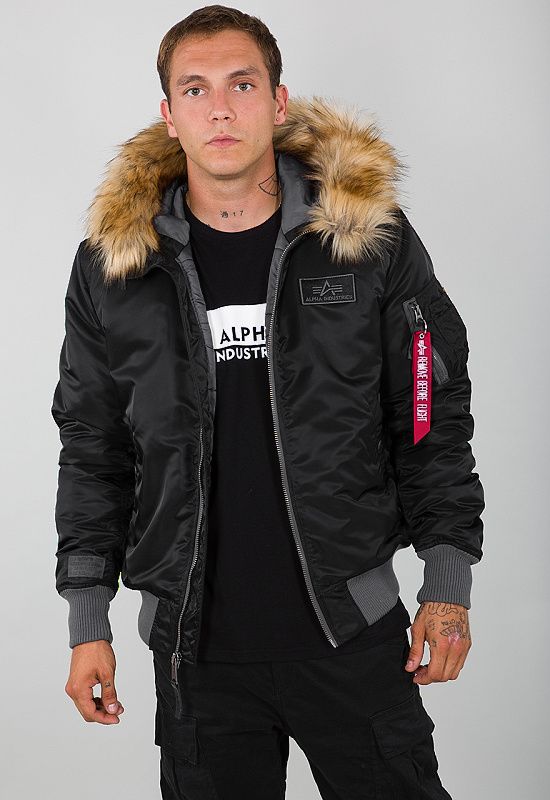 ALPHA INDUSTRIES Bunda MA-1 Hooded CW - čierna (198118/03)