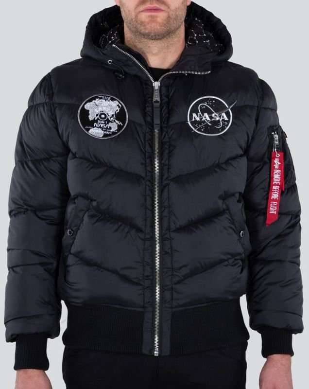 ALPHA INDUSTRIES Bunda Hooded Puffer Voyager FD - čierna (118102/03)