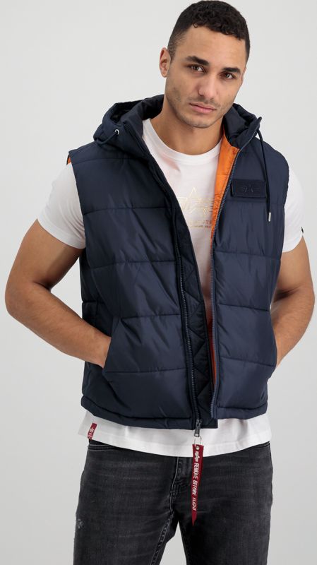 ALPHA INDUSTRIES Vesta Hooded Puffer Vest FD - modrá (118110/07)