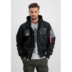 ALPHA INDUSTRIES Bunda MA-1 VF Hood Dark Side - black reflective (108108/285)