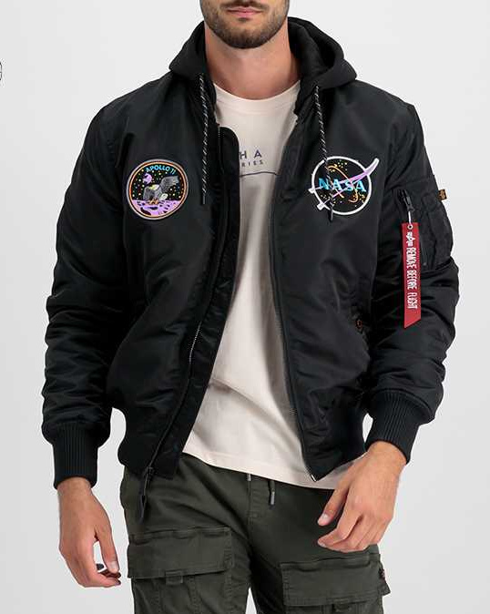 ALPHA INDUSTRIES Bunda MA-1 VF Hood Dark Side - vintage grey (108108/684)