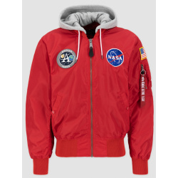 ALPHA INDUSTRIES Bunda MA-1 Zip Hood Apollo - mars red (136106/665)