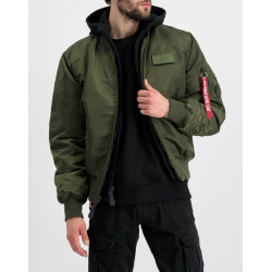 ALPHA INDUSTRIES Bunda MA-1 D-Tec - darkgreen / black (183110/481)