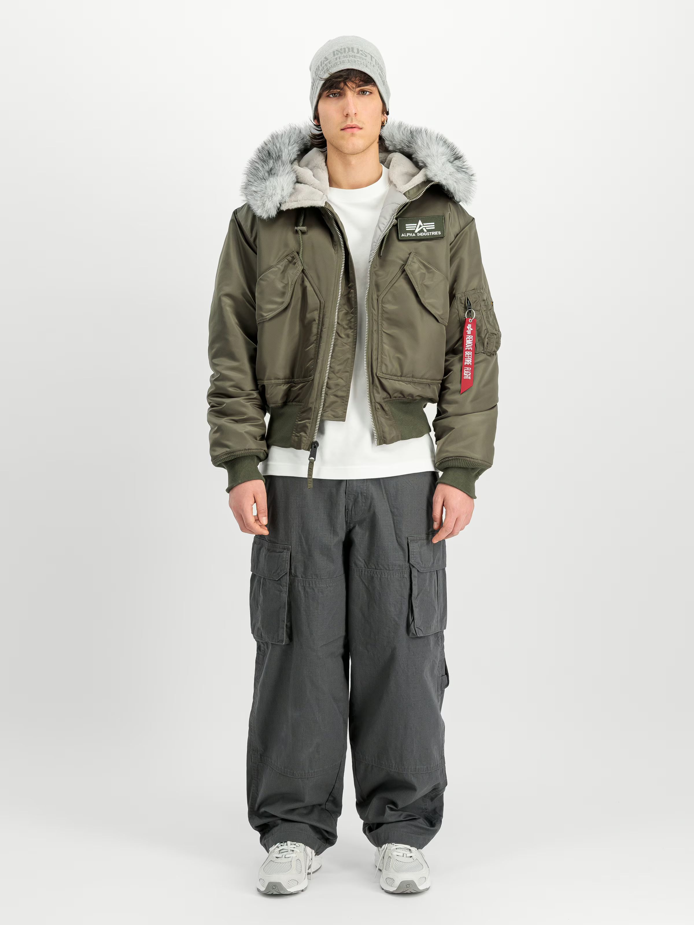 ALPHA INDUSTRIES Bunda 45p Hooded Custom - mud olive (113145/443)