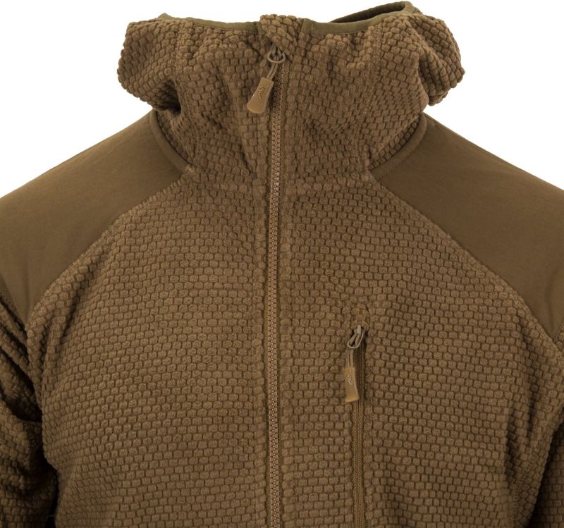 HELIKON Bunda ALPHA s kapucňou fleece - olivová (BL-ALH-FG-02)