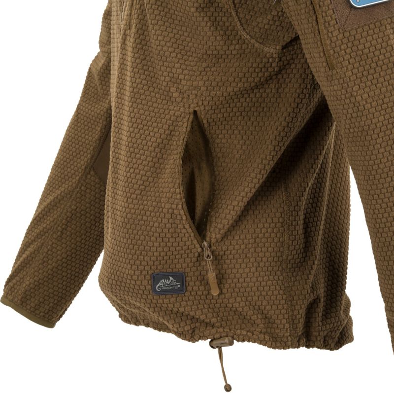 HELIKON Bunda ALPHA s kapucňou fleece - šedá (BL-ALH-FG-35)