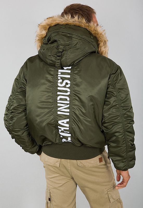 ALPHA INDUSTRIES Bunda 45p Hooded Custom - tmavo zelená (113145/257)