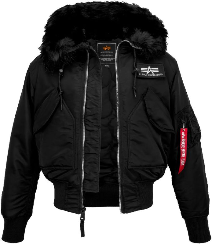 ALPHA INDUSTRIES Bunda 45p Hooded Custom - black/black (113145/515)