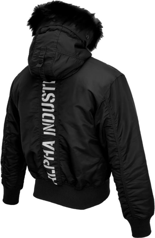 ALPHA INDUSTRIES Bunda 45p Hooded Custom - black/black (113145/515)