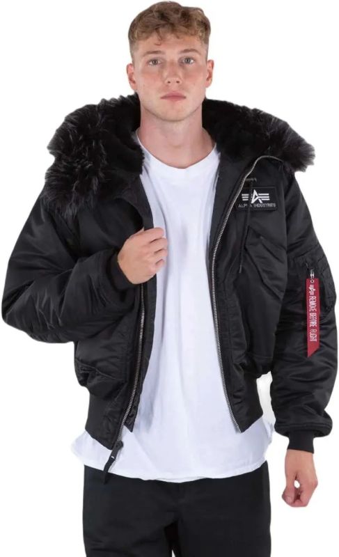 ALPHA INDUSTRIES Bunda 45p Hooded Custom - black/black (113145/515)