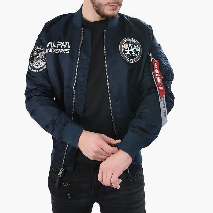 ALPHA INDUSTRIES Bunda MA-1 Moon Landing Rev - modrá (196125/07)