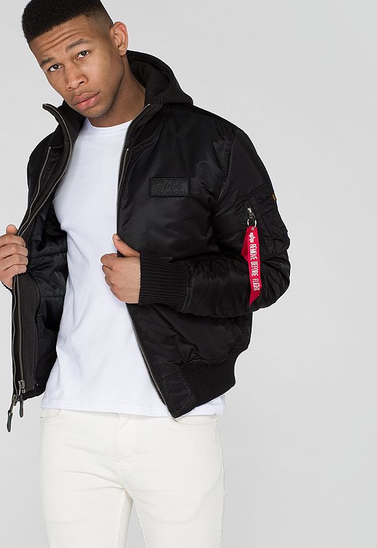 ALPHA INDUSTRIES Bunda MA-1 D-Tec SE - čierna/šedá