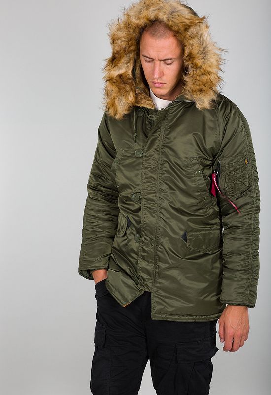 ALPHA INDUSTRIES Bunda N3B VF 59 - tmavo zelená (103141/257)