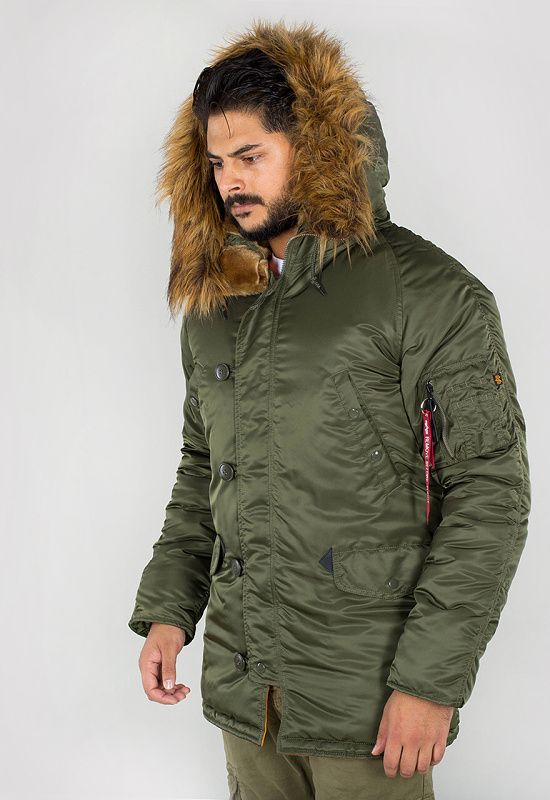 ALPHA INDUSTRIES Bunda N3B VF 59 - tmavo zelená (103141/257)