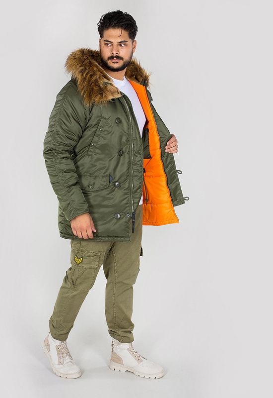 ALPHA INDUSTRIES Bunda N3B VF 59 - tmavo zelená (103141/257)