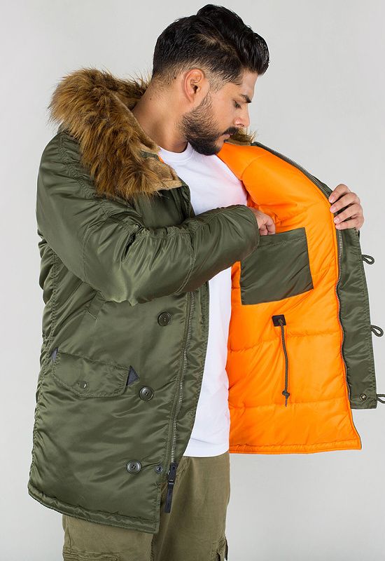 ALPHA INDUSTRIES Bunda N3B VF 59 - tmavo zelená (103141/257)