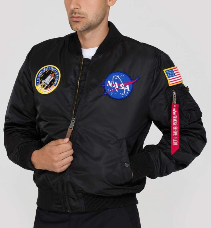 ALPHA INDUSTRIES Bunda MA-1 VF NASA - čierna (166107/03)