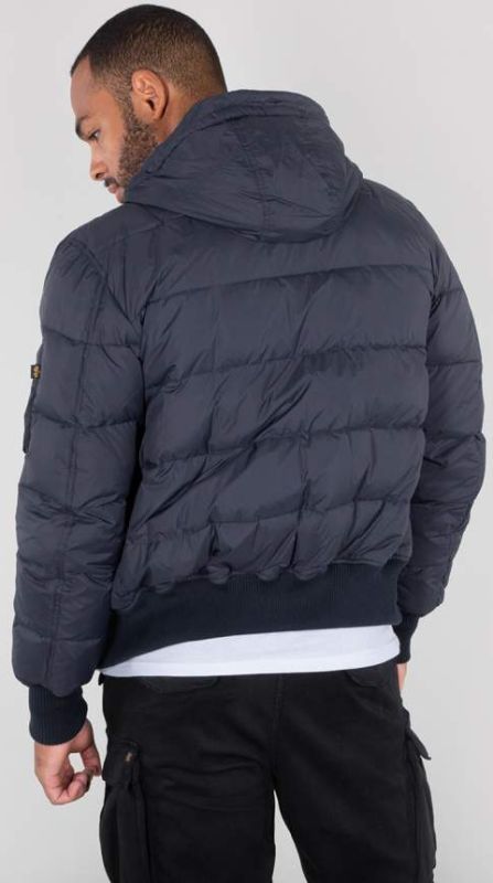 ALPHA INDUSTRIES Bunda Hooded Puffer Apollo 11 - modrá (188142/07)