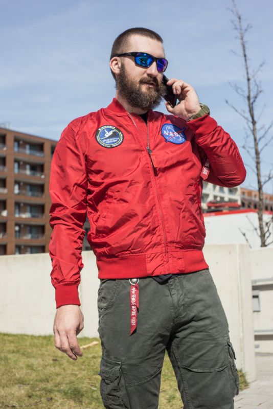 ALPHA INDUSTRIES Bunda MA-1 TT NASA Reversible II - speed red (186101/328)