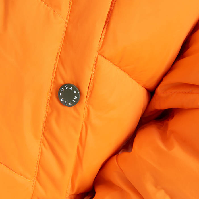 ALPHA INDUSTRIES Bunda Hooded Puffer FD Rev. - sage / orange (198117/228)