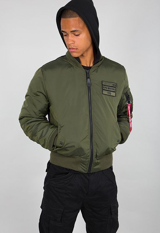 ALPHA INDUSTRIES Bunda MA-1 Zip Hood CBTT - tmavo zelená (198119/257)