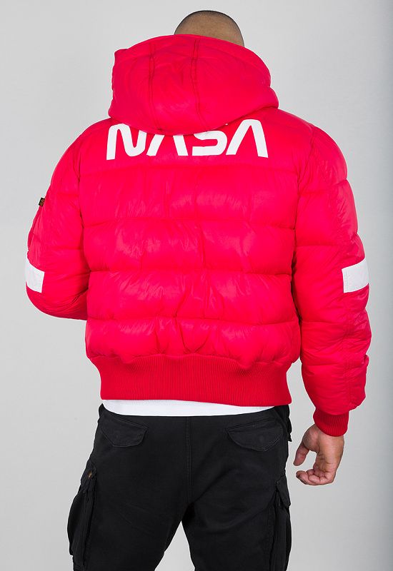 ALPHA INDUSTRIES Bunda Hooded Puffer FD NASA - speed red (198121/328)