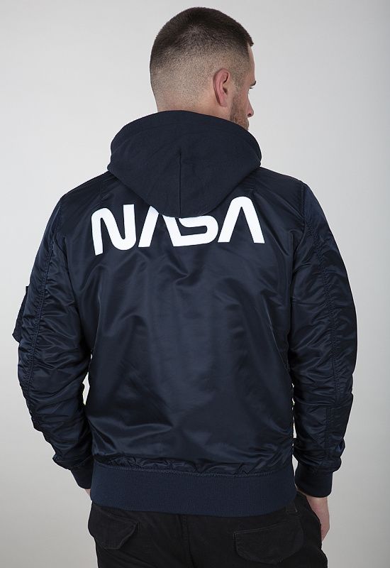 ALPHA INDUSTRIES Bunda MA-1 LW HD NASA Glow Rev. - modrá (116106/07)