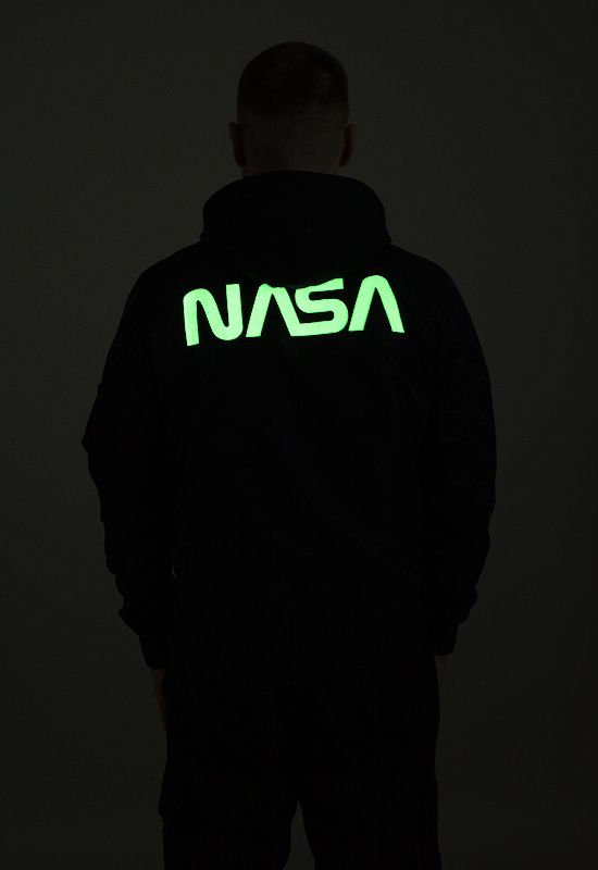 ALPHA INDUSTRIES Bunda MA-1 LW HD NASA Glow Rev. - modrá (116106/07)