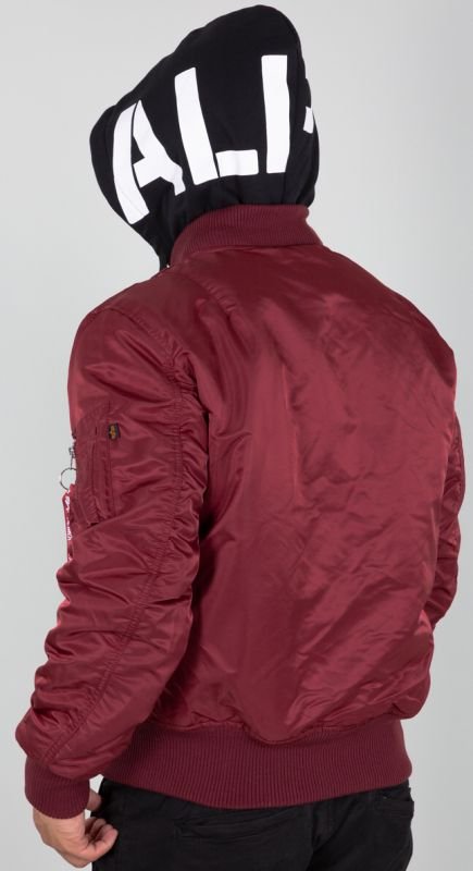 ALPHA INDUSTRIES Bunda MA-1 ZHP - burgundy (118101/184)