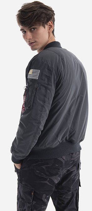 ALPHA INDUSTRIES Bunda MA-1 NASA Reflective - čierna (128112/03)