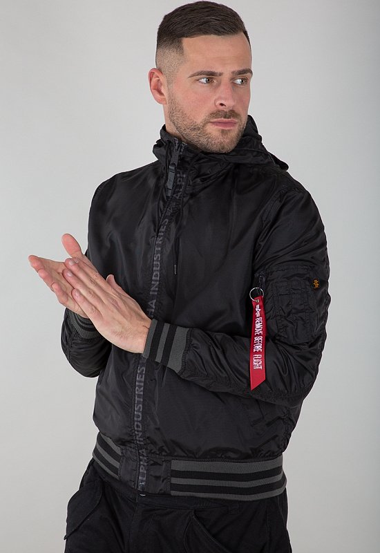 ALPHA INDUSTRIES Bunda MA-1 LW Hooded PZ - čierna (116113/03)