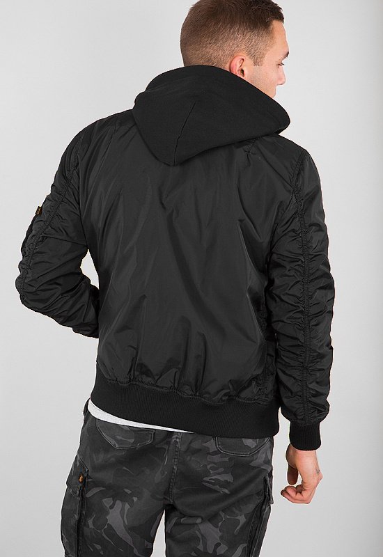 ALPHA INDUSTRIES Bunda MA-1 TT Hood - čierna/čierna (196108/515)