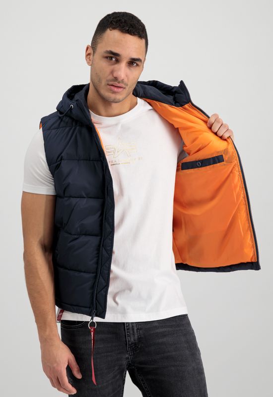 ALPHA INDUSTRIES Vesta Hooded Puffer Vest FD - modrá (118110/07)